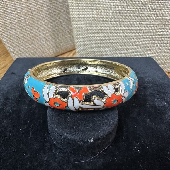 Sequin Jewelry - Sequin Nordstrom Multicolor Gold Tone Statement Enamel Bangle Bracelet # 19